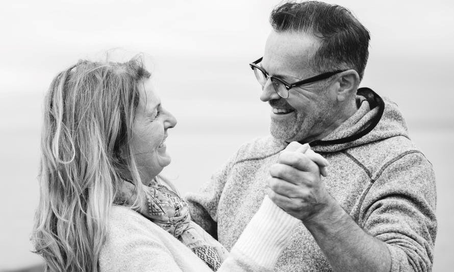 Man and woman dancing